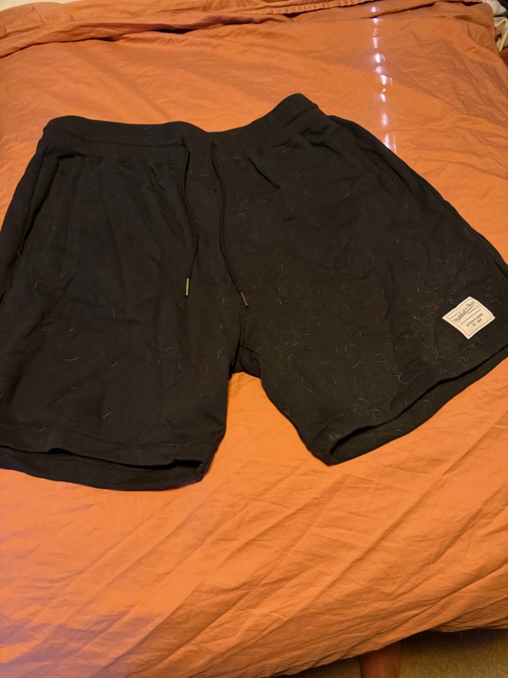 Mitchell & Ness Black Casual Athletic Knit Shorts